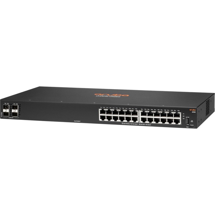 HPE 6100 24 Ports Ethernet Switch - Gigabit Ethernet, 10 Gigabit Ethernet - 10/100/1000Base-T, 10GBase-X