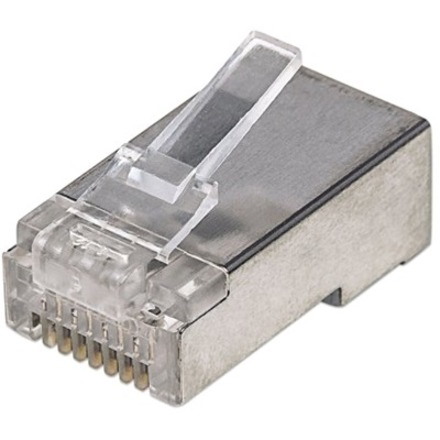 Intellinet Cat5e RJ45 Modular Plugs STP- Pro Solid/Strand 3/Prong 100 PK