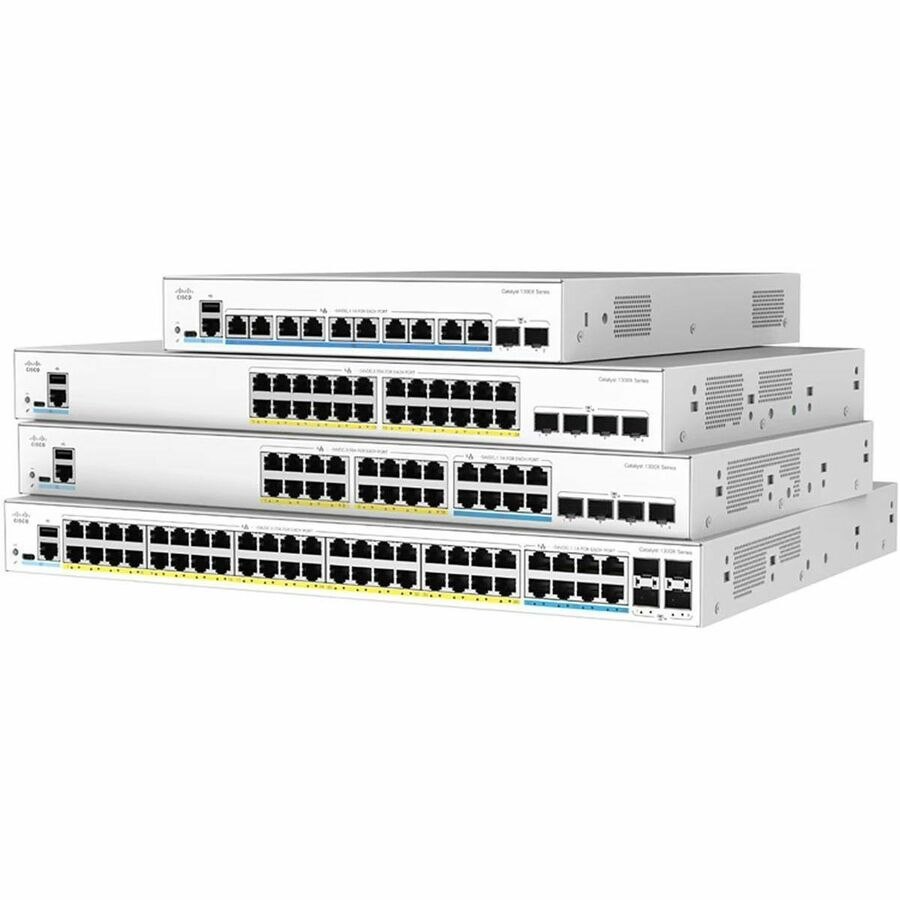 Cisco 1300X C1300X-24MU-4X 24 Poorten Beheer mogelijk Ethernetswitch - 2.5 Gigabit Ethernet, 10Gigabit Ethernet - 2.5GBase-T, 10GBase-X