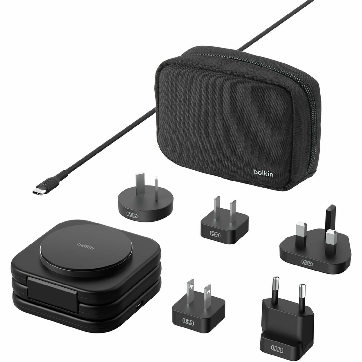 Belkin BoostCharge Pro 3-in-1 Magnetic Wireless Charging Travel Pad with Qi2 15W