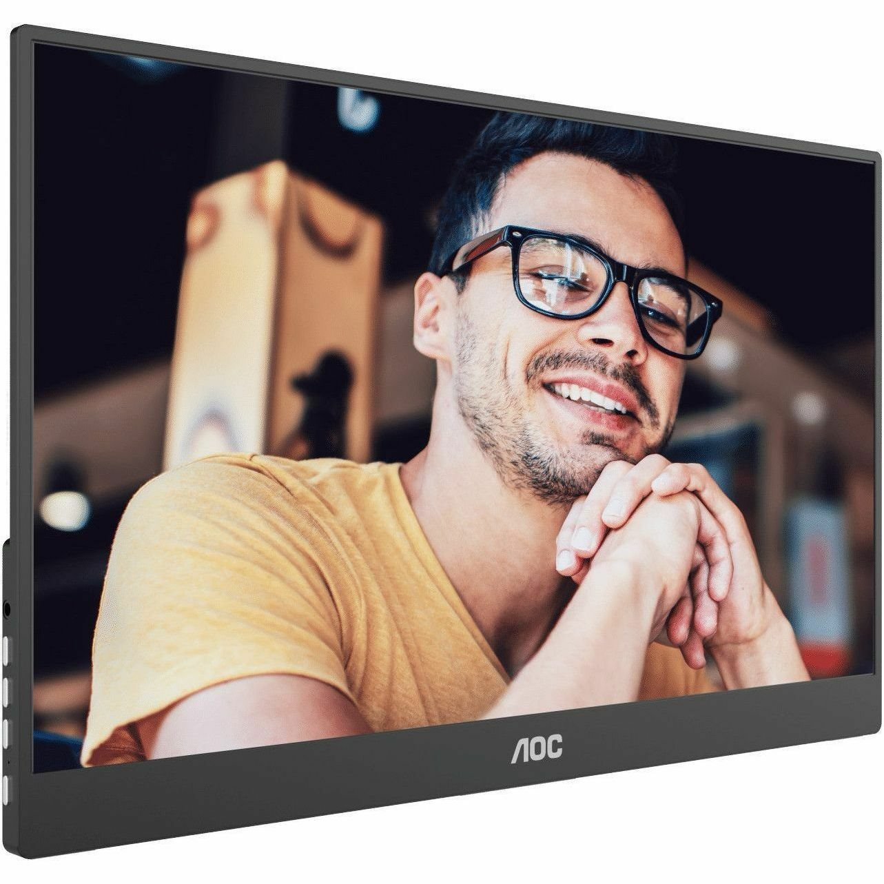 AOC 16T20 16" Class Full HD LCD Monitor - 16:9 - Black