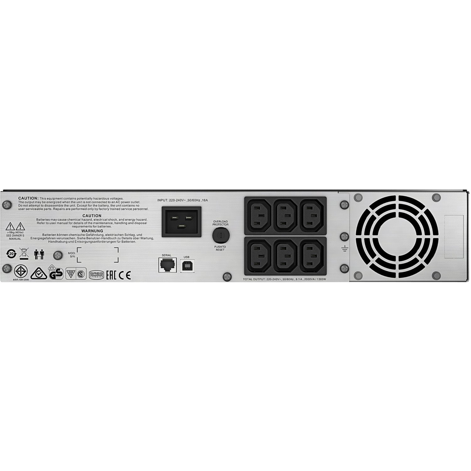 APC by Schneider Electric Smart-UPS C 2000VA 2U Rack mountable 230V