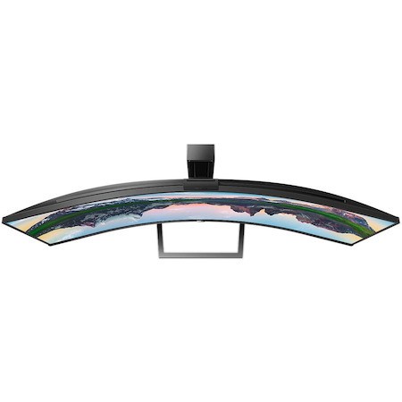 Philips Brilliance 499P9H 49" Class Webcam Dual Quad HD (DQHD) Curved Screen LCD Monitor - 32:9 - Textured Black