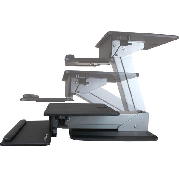 StarTech.com Height Adjustable Standing Desk Converter - Sit Stand Desk with One-finger Adjustment - Ergonomic Desk