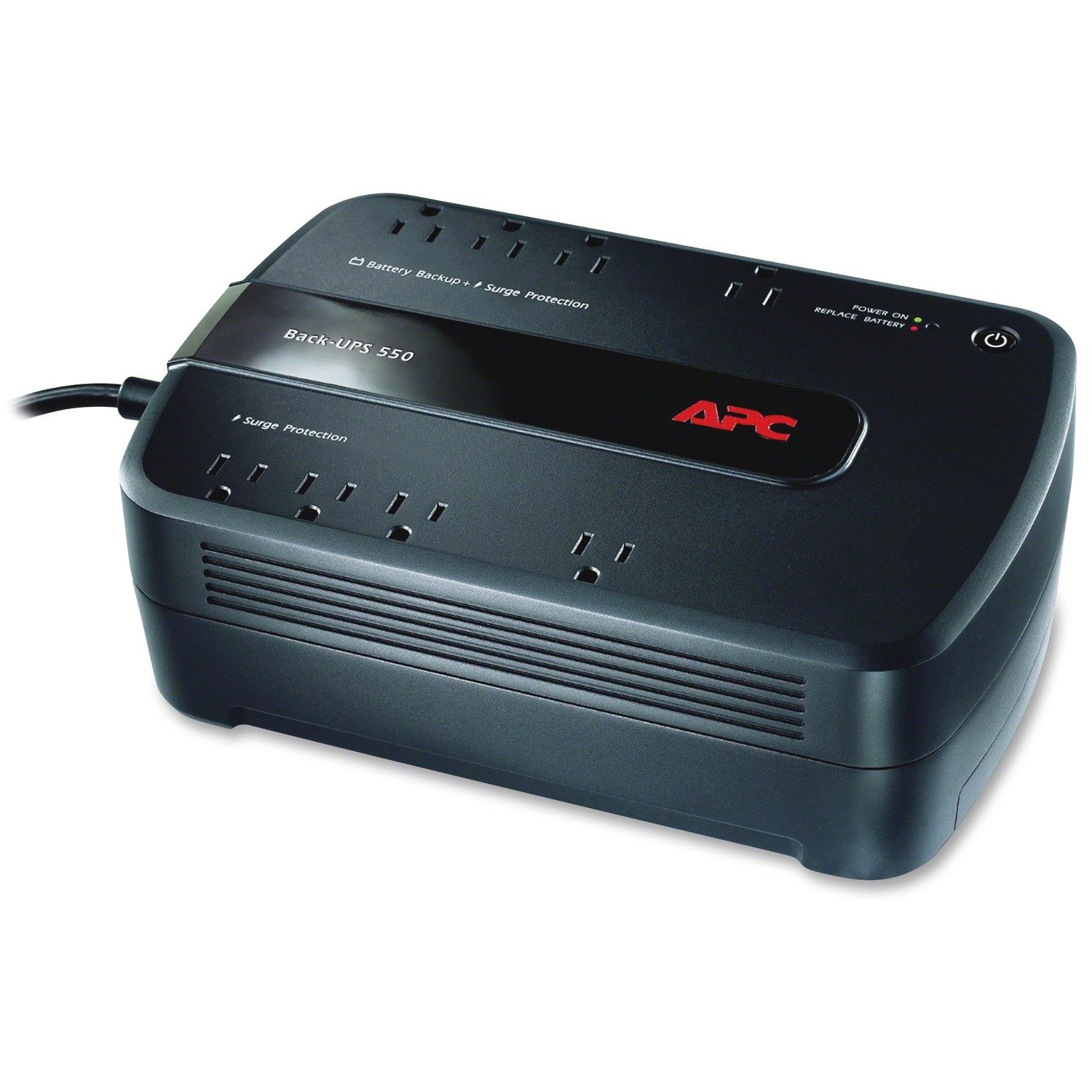 APC Back-UPS ES 550VA, 120V, 8 NEMA outlets (4 surge)