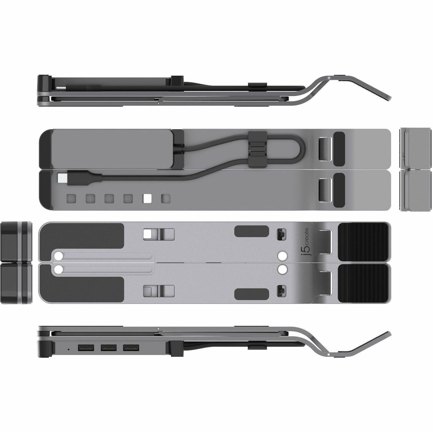 J5create Laptop Stand With Usb 4-Port Hub