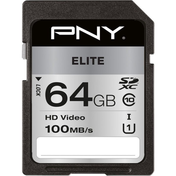 PNY Elite 64 GB Class 10/UHS-I (U1) SDXC