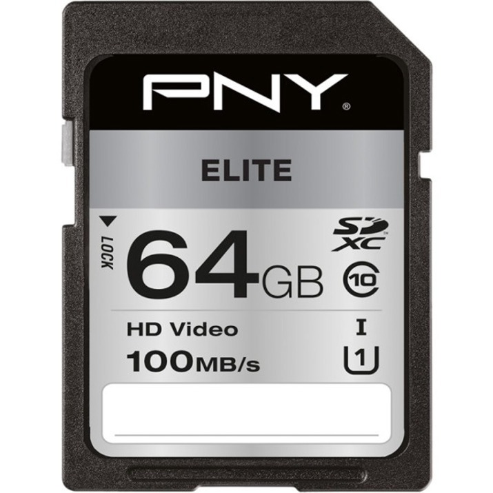 PNY Elite 64 GB Class 10/UHS-I (U1) SDXC