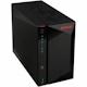 Asustor AS5402T, 2 Bay NAS, Intel Quad-Core 2.0GHz CPU, 4X M.2 NVMe SSD Slots, 2x2.5GbE Ports, 4GB DDR4 RAM, for Gaming and Live Stream, Network Attached Storage(Diskless)