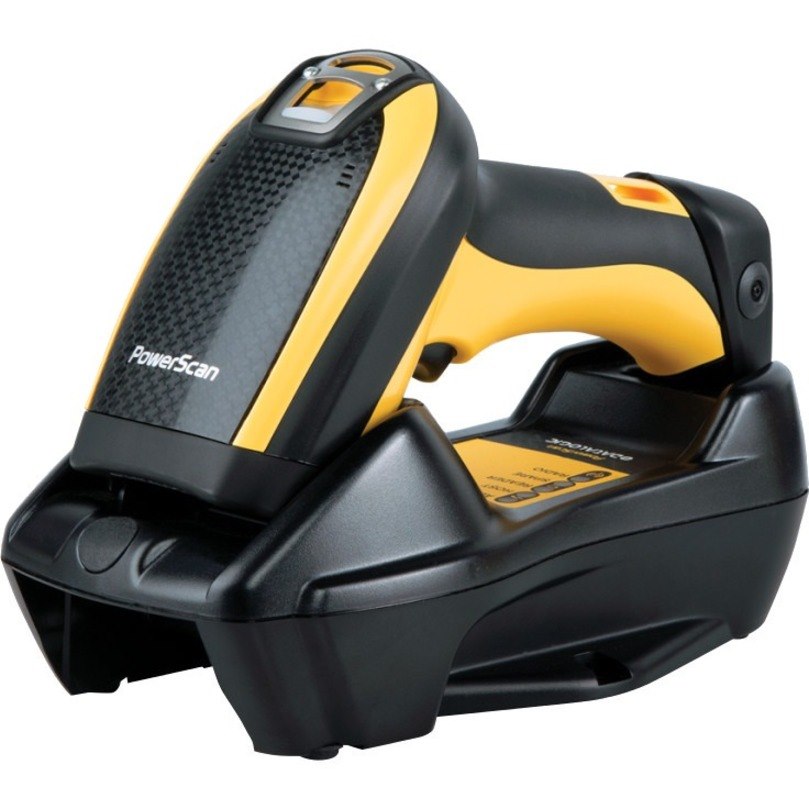 Datalogic PowerScan PBT9100-RBK10EU Handheld Barcode Scanner Kit - Wireless Connectivity - Yellow