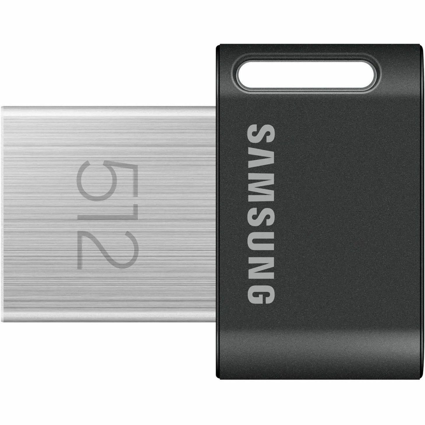 Samsung Fit Plus 512 GB USB 3.2 (Gen 1) Type A Flash Drive - Black