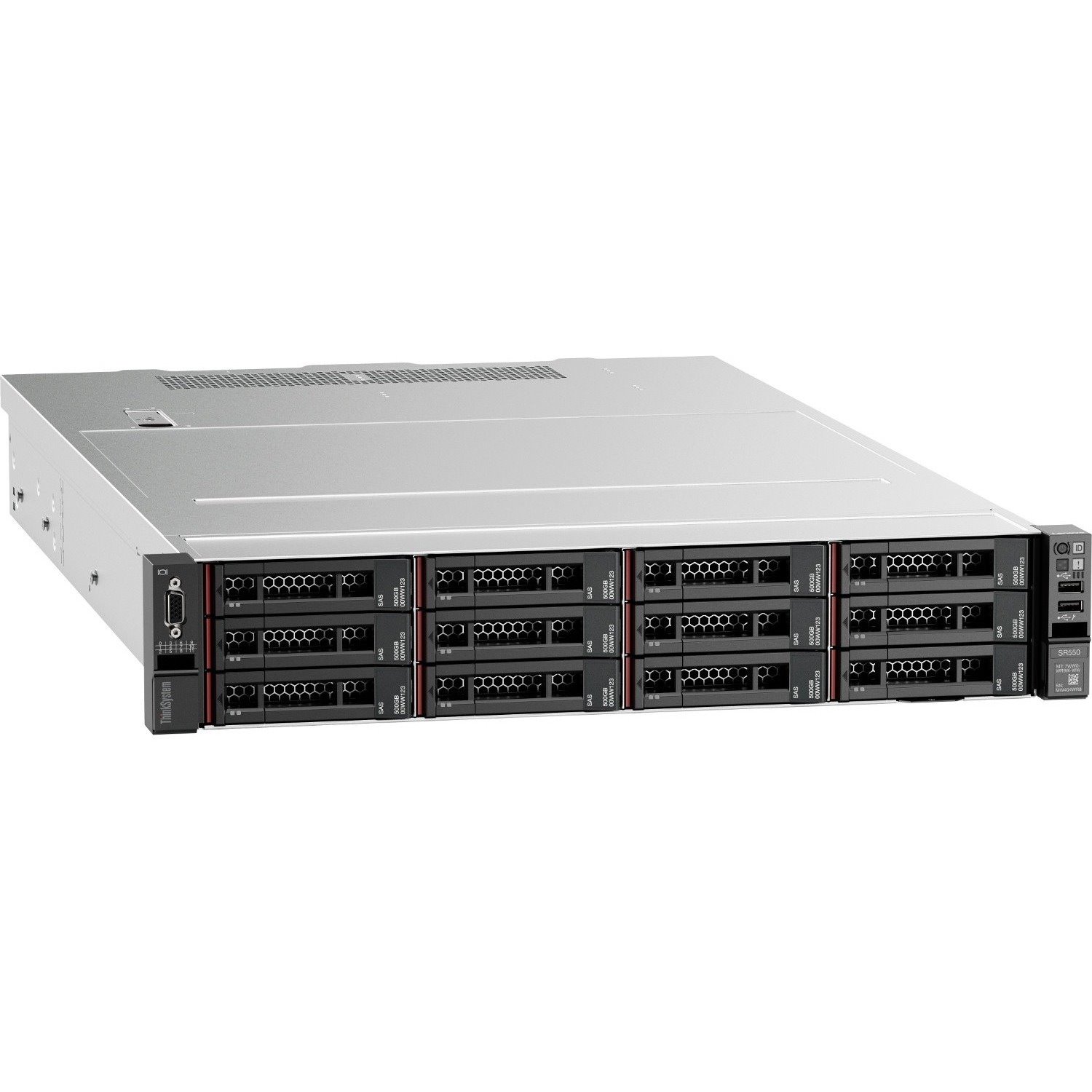 Lenovo ThinkSystem SR550 7X04A07YAU 2U Rack Server - 1 Xeon Silver 4210 2.20 GHz - 16 GB RAM - Serial ATA/600, 12Gb/s SAS Controller