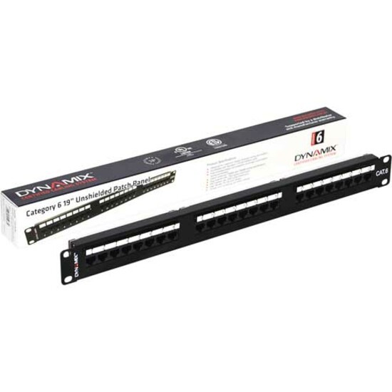 Dynamix 24 Port 19" Cat6 UTP Patch Panel