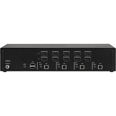 Black Box KVM Switch, NIAP 4.0 Certified - 4-Port, Dual-Monitor, FlexPort HDMI/DisplayPort