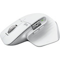 Logitech MX MASTER 3S Mouse - Bluetooth/Radio Frequency - USB Type C - Darkfield - 7 Button(s) - Pale Gray
