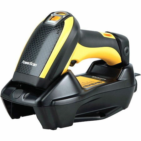 Datalogic PowerScan PBT9501 Rugged Manufacturing, Entertainment, Warehouse, Logistics, Inventory, Picking, Sorting Handheld Barcode Scanner Kit - Wireless Connectivity - Black, Yellow - USB Cable Included