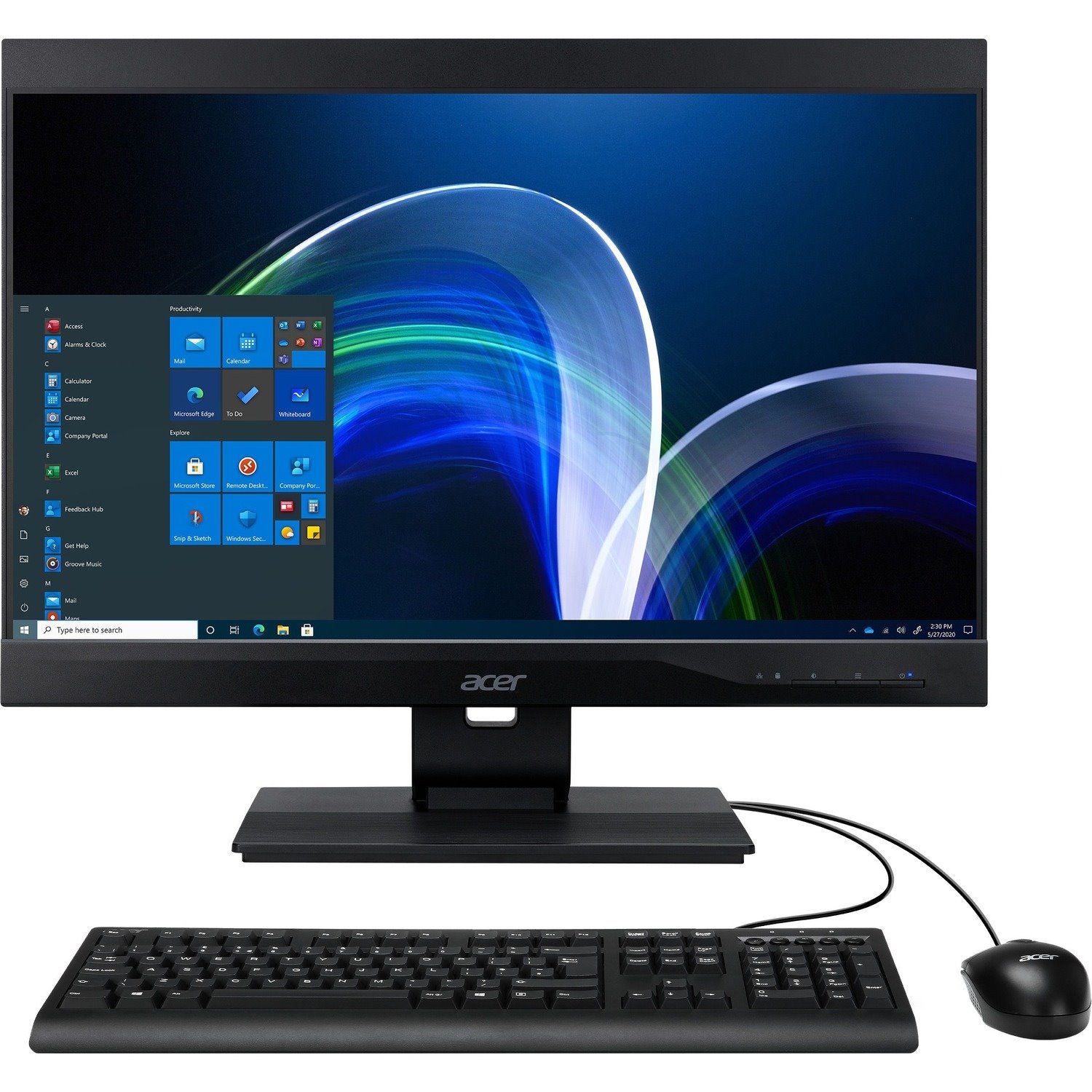 Acer Veriton Z4880G Z4880G-I71170S1 All-in-One Computer - Intel Core i7 11th Gen i7-11700 - 16 GB - 512 GB SSD - 23.8" Full HD - Desktop - Black