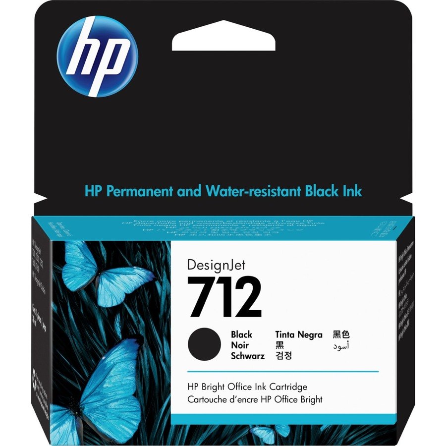 HP 712 Original Inkjet Ink Cartridge - Black - 1 Each