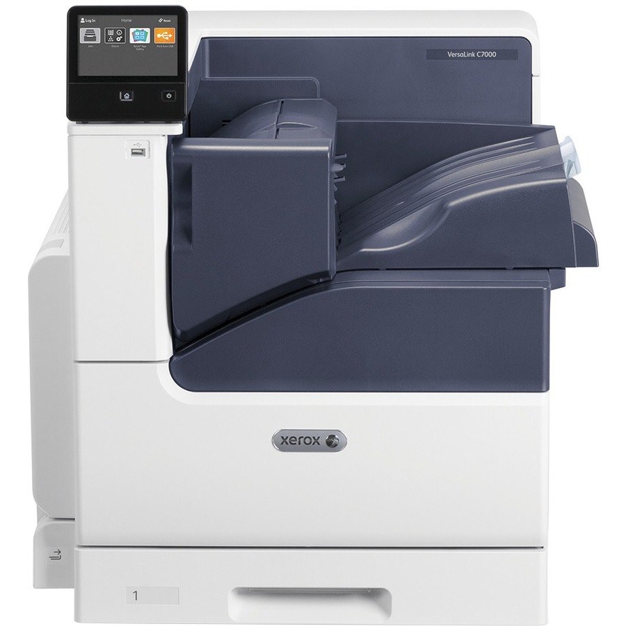 Xerox VersaLink C7000 Single Function Color Printer 35ppm. Duplex, 520 Sheet Standard Tray, 1200x2400 dpi Led, Postscript, 2GB 5 Inch Touch Screen User Interface