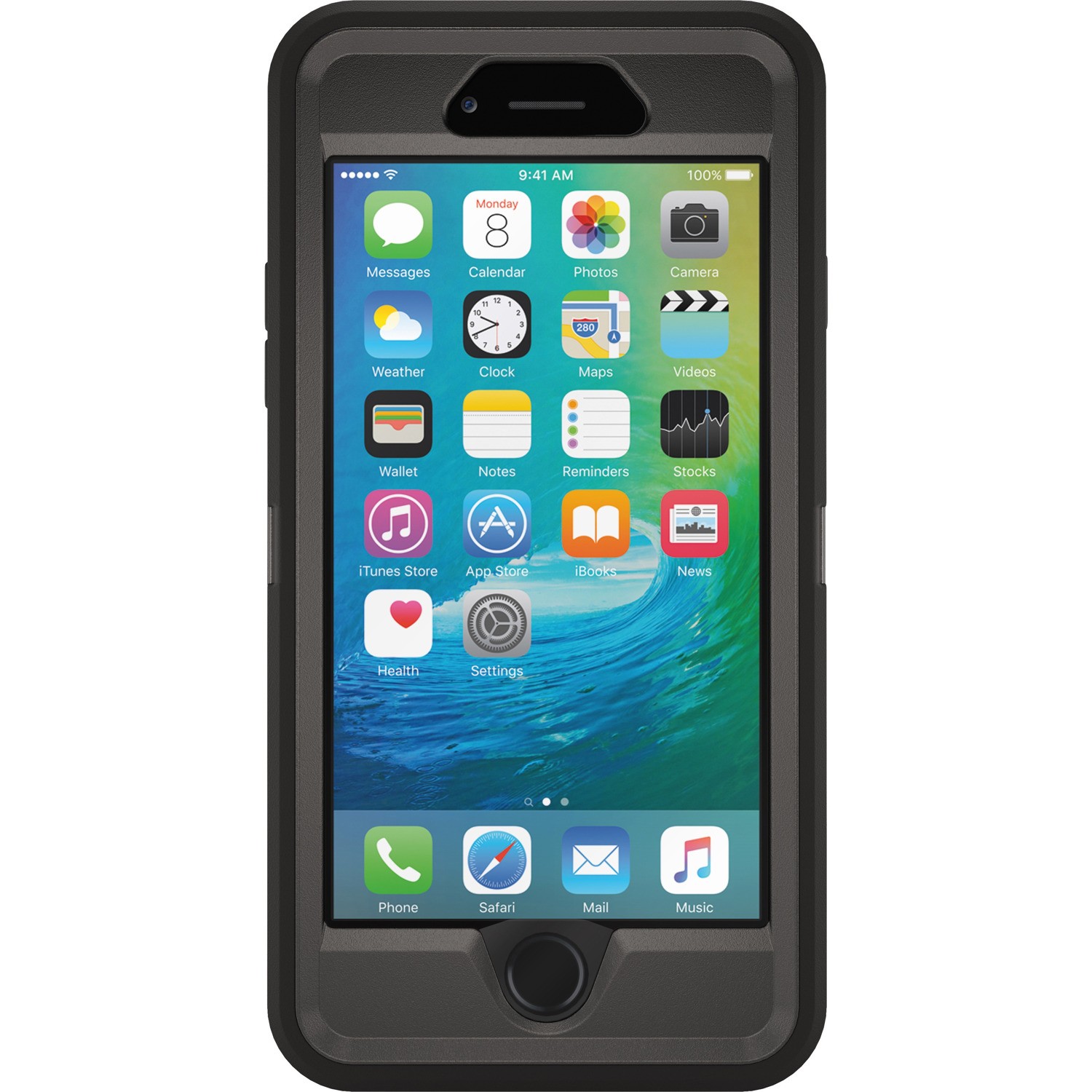OtterBox Defender Carrying Case (Holster) Apple iPhone 6, iPhone 6s Smartphone - Black