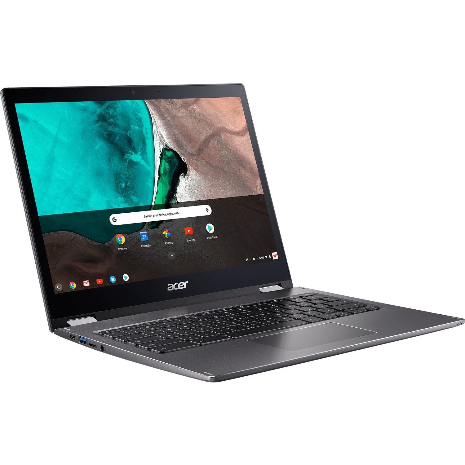 Acer Chromebook Spin 13 CP713-1WN CP713-1WN-385L 13.5" Touchscreen Convertible 2 in 1 Chromebook - Intel Core i3 8th Gen i3-8130U - 8 GB - 64 GB Flash Memory - English (US) Keyboard - Gray