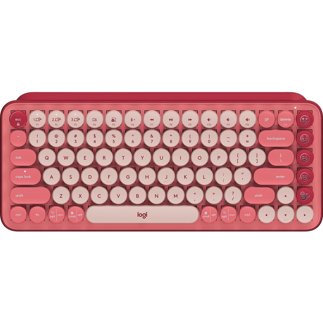 Logitech POP Keys Keyboard - Wireless Connectivity - Heartbreaker