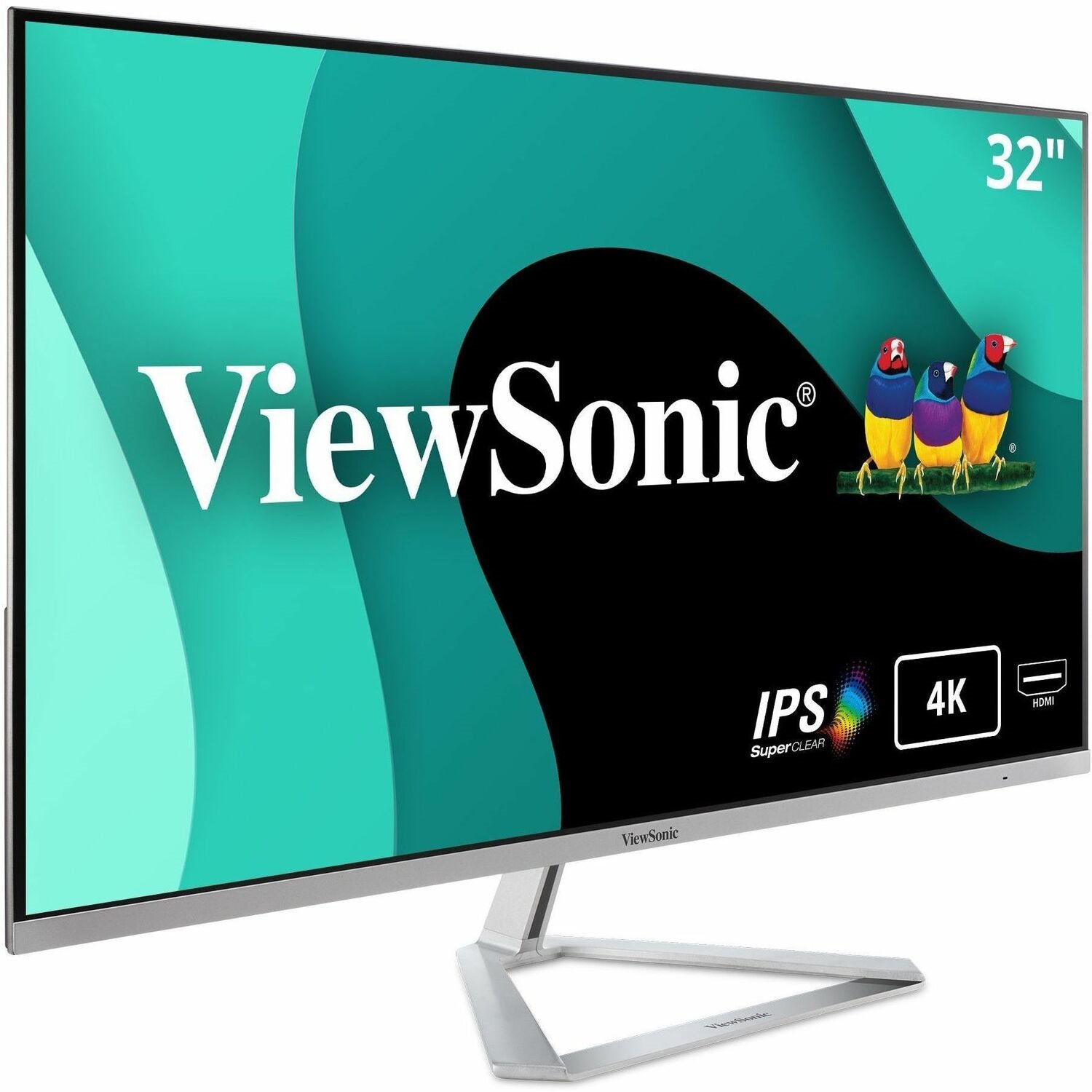 ViewSonic Entertainment VX3276-4K-mhd 32" Class 4K UHD LED Monitor - 16:9 - Silver