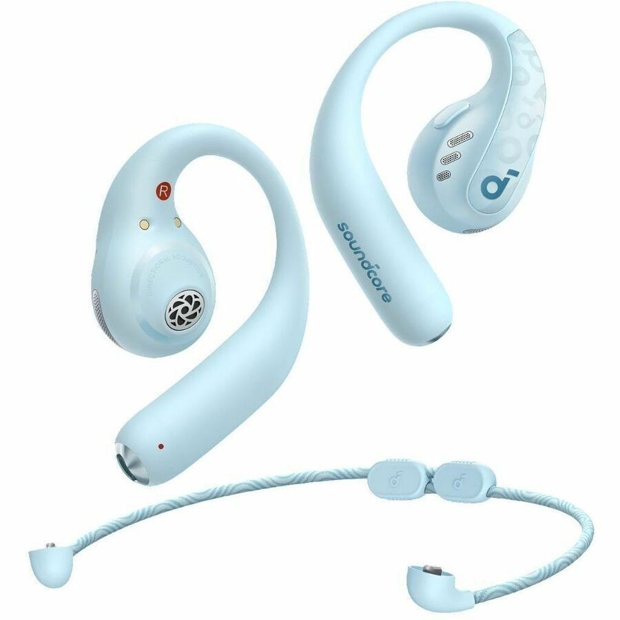 soundcore AeroFit Pro True Wireless Earbud, Open-ear, Over-the-ear, Behind-the-ear Stereo Earset - Aqua Blue