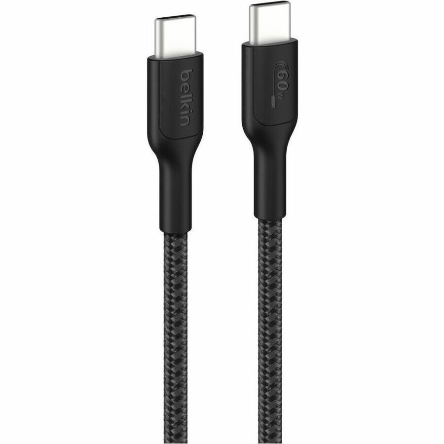Belkin Braided USB-C to USB-C Cable 60W, 3.3ft/1m, Black