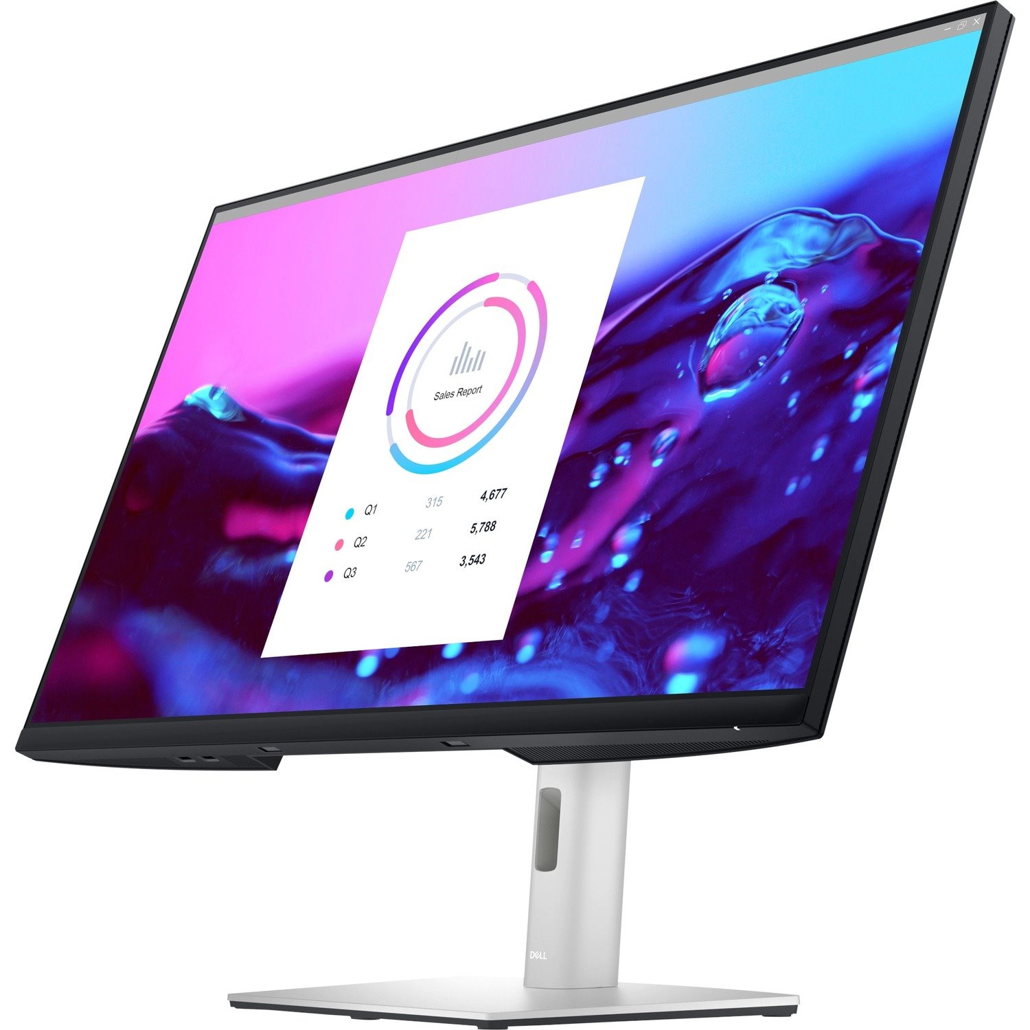 Dell P3222QE 32" Class 4K UHD LCD Monitor - 16:9 - Black, Silver