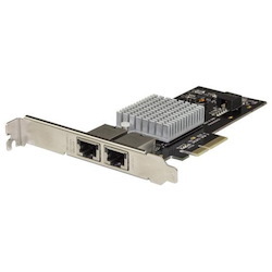 StarTech.com Dual Port 10G PCIe Network Adapter Card - Intel-X550AT 10GBASE-T PCI Express 10GbE Multi Gigabit Ethernet 5 Speed NIC 2port