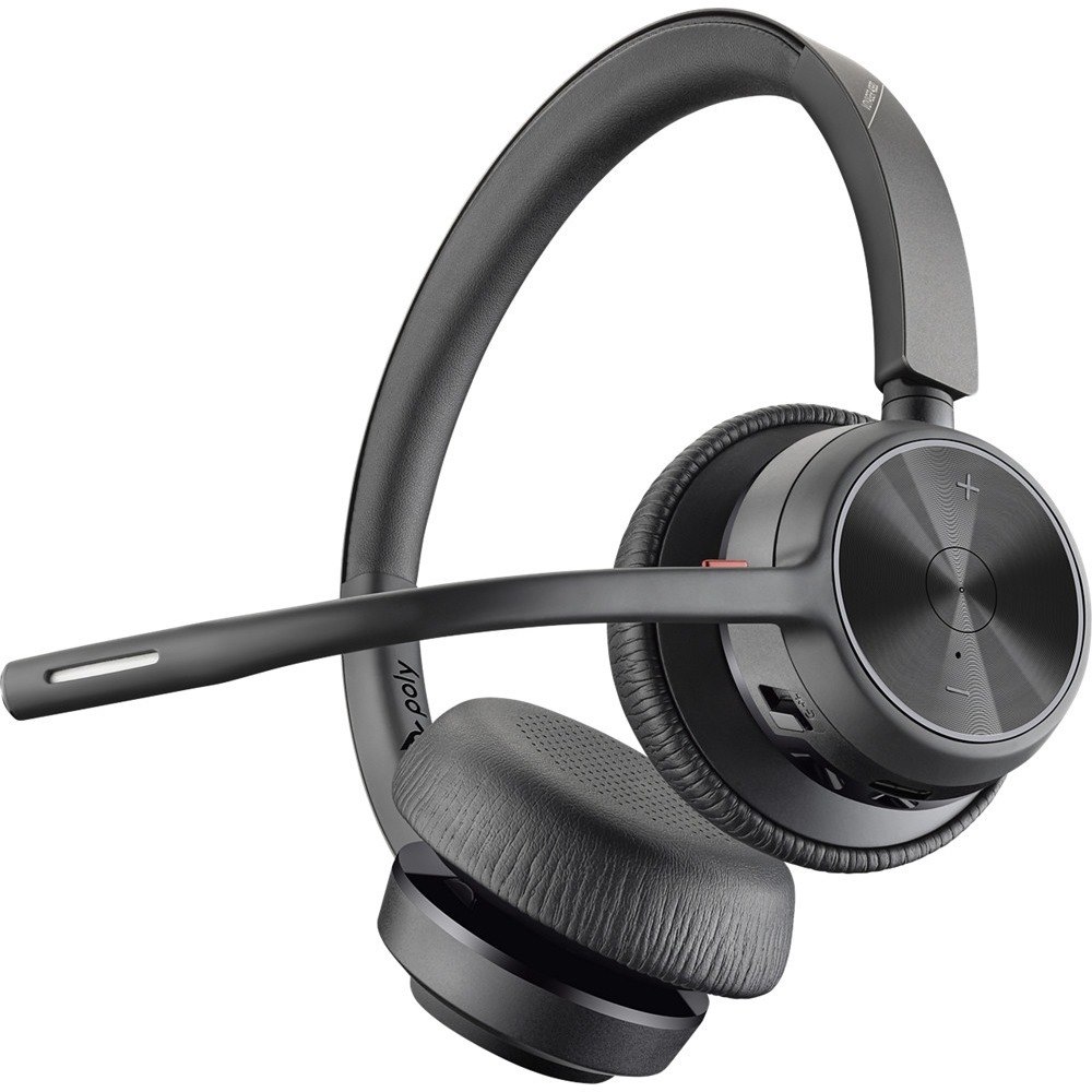 Poly Voyager 4300 UC 4320 Wired/Wireless Over-the-head, On-ear Stereo Headset - Black