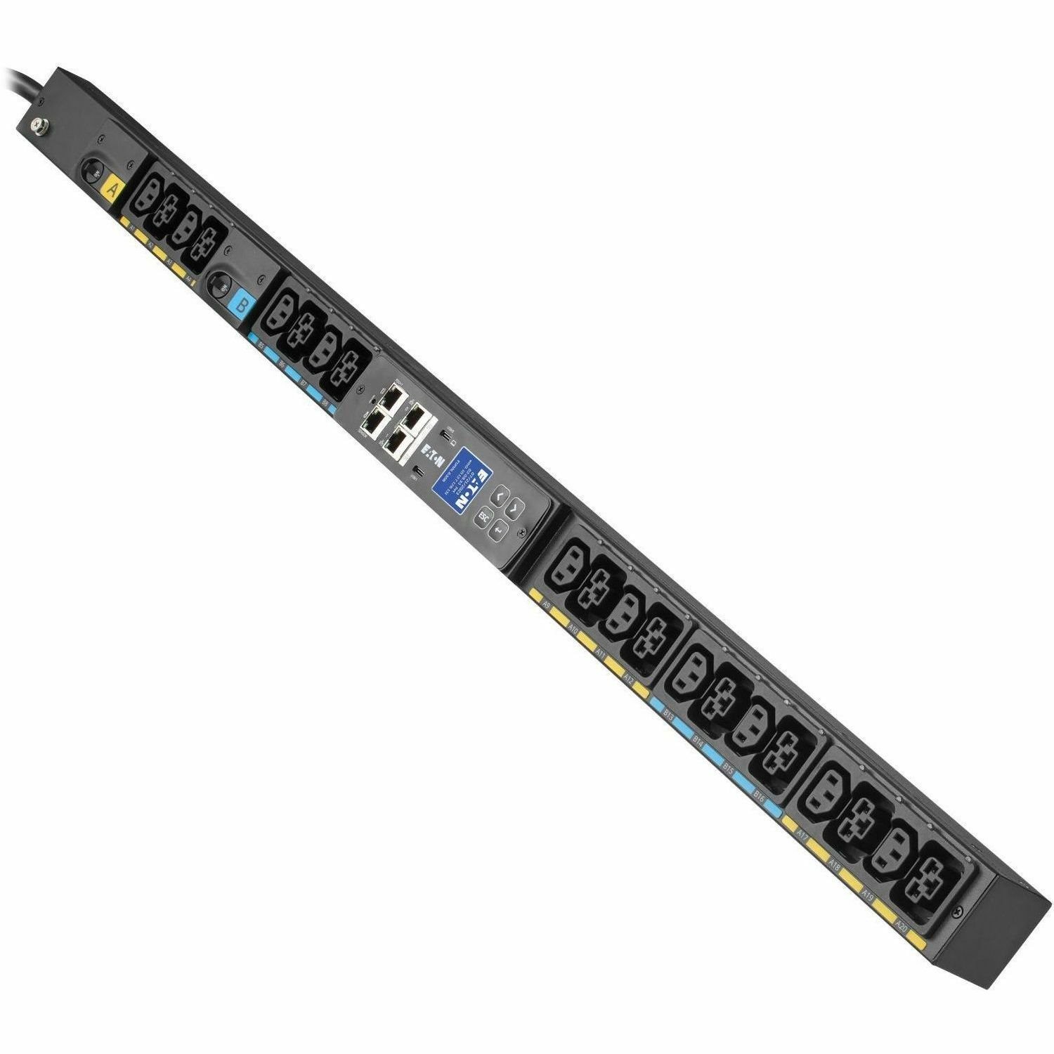 Eaton Single-Phase Managed Rack PDU G4, 208V, 20 Outlets, 24A, 5.8kW, L6-30 Input, 10 ft. Cord, 0U Vertical