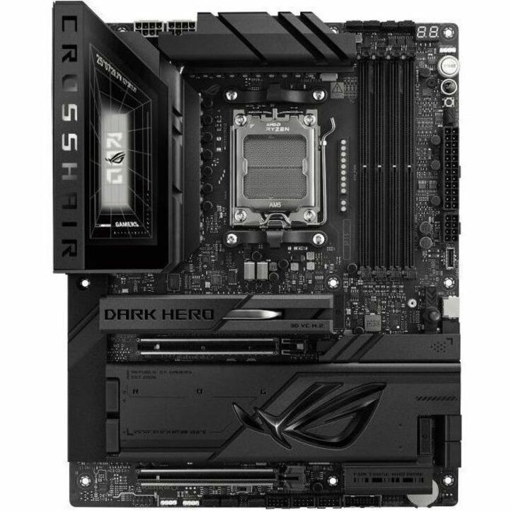 ASUS AMD ROG CROSSHAIR X870E DARK HERO (AM5) ATX Motherboard, AM5, DDR5 256GB, PCIe 5.0, 5x M.2, Wi-Fi 7, 10GbE+5GbE, USB4, ATX, 2yr wty