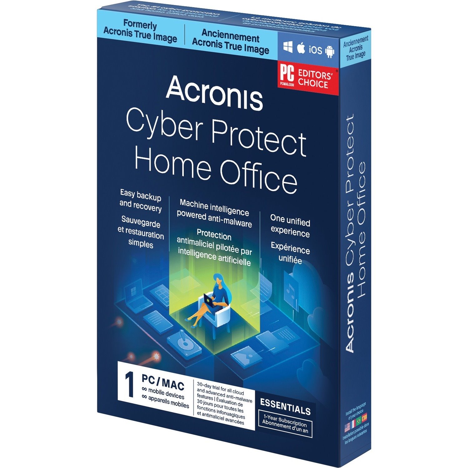 Acronis Cyber Protect Home Office Essentials - Subscription Licence - 1 Computer, Unlimited Mobile Device - 1 Year