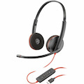 Poly Blackwire C3220 Wired On-ear, Over-the-head Stereo Headset - Black