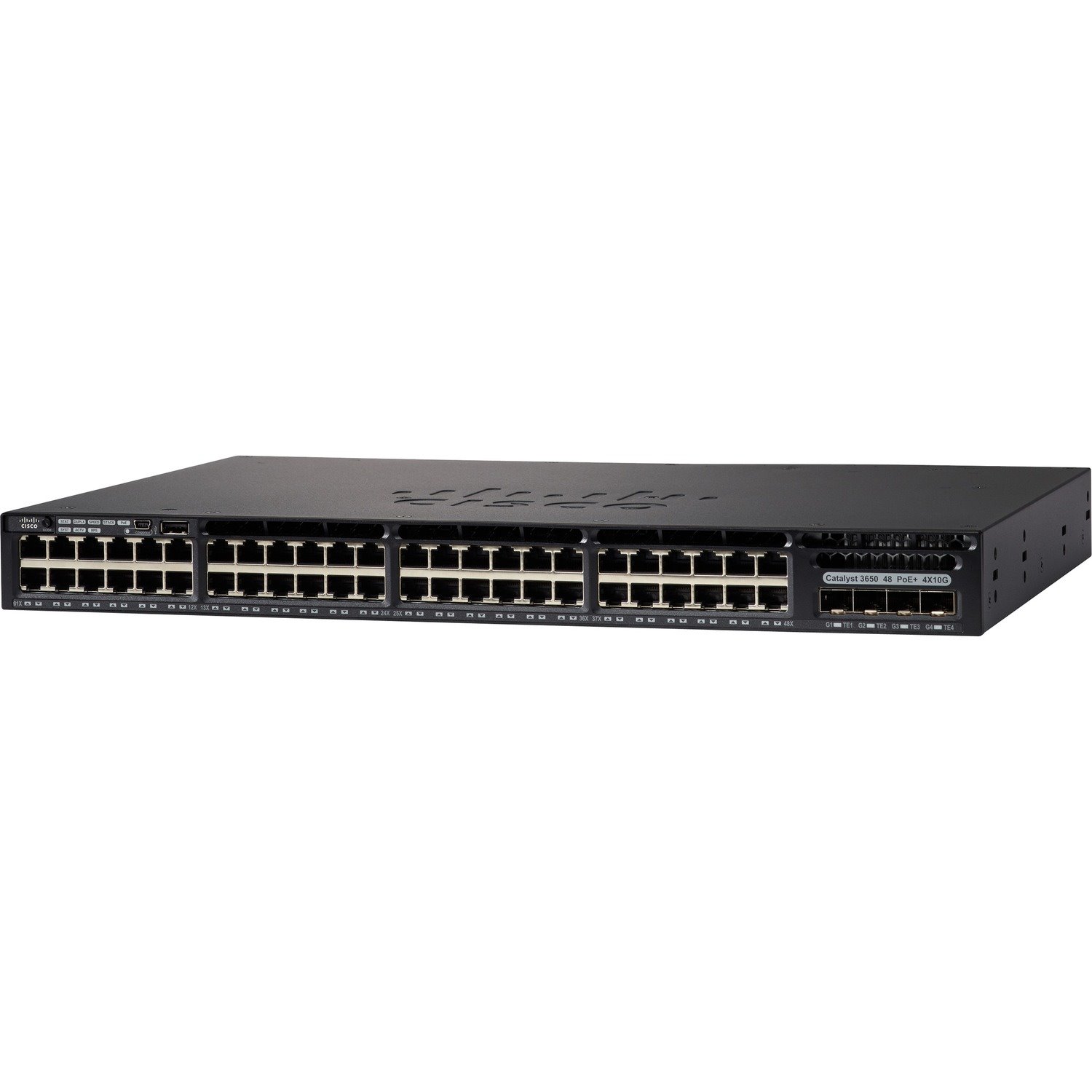 Cisco Catalyst 3650 48 Ports Manageable Ethernet Switch - Gigabit Ethernet, 10 Gigabit Ethernet - 1000Base-T, 10GBase-X