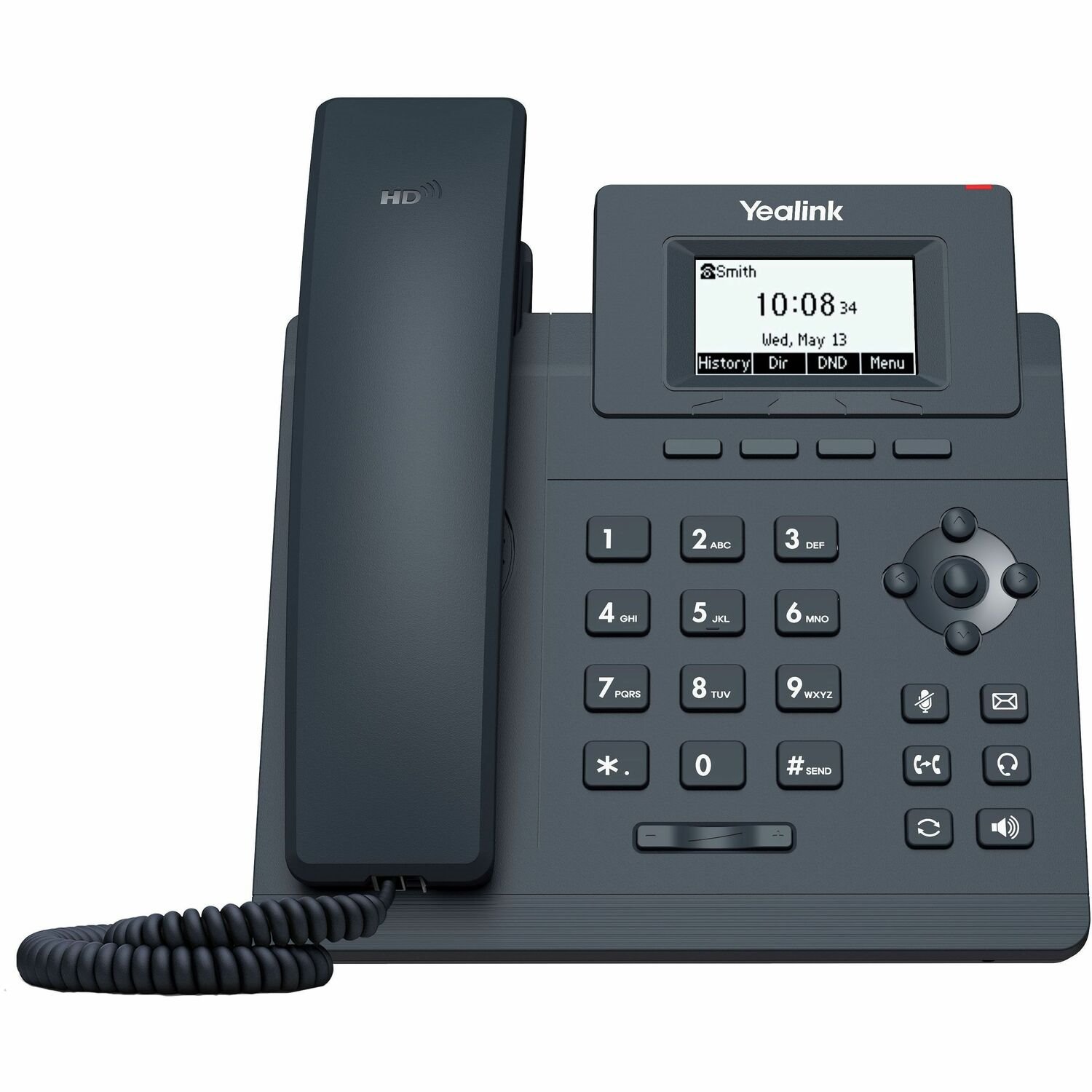Yealink SIP-T30P IP Phone - Corded - Corded - 5 Multiple Conferencing - Stand Mountable, Wall Mountable - Classic Gray