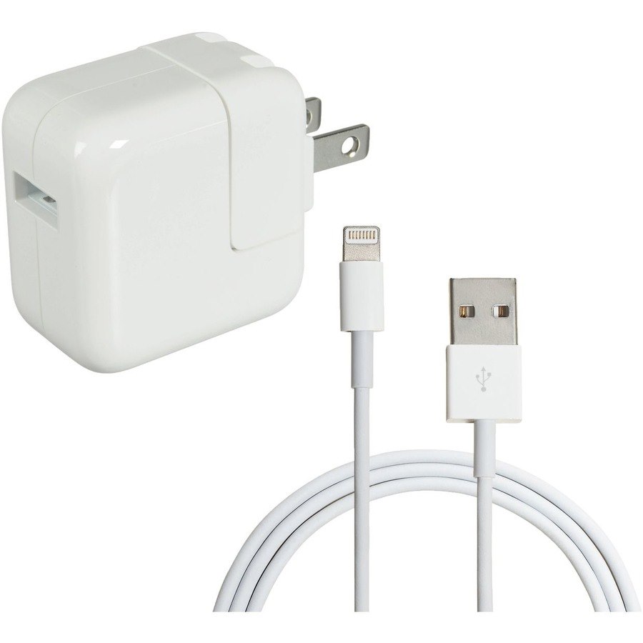 4XEM iPad Charging Kit - 10FT Lightning 8-Pin Cable with 12W Wall Charger - MFi Certified