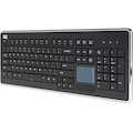 Adesso SlimTouch AKB-440UB Keyboard - Cable Connectivity - USB Interface - TouchPad - English, French, English (US) - Black