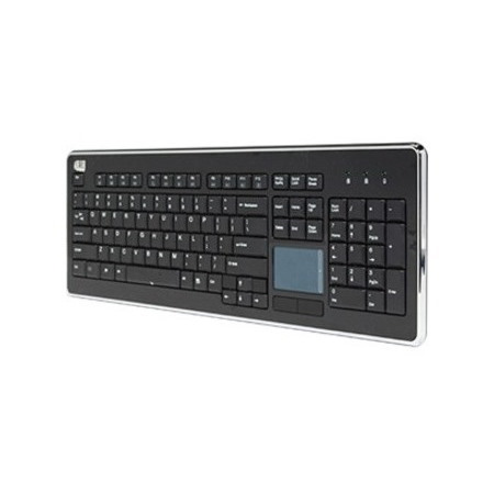 Adesso SlimTouch AKB-440UB Keyboard - Cable Connectivity - USB Interface - TouchPad - English, French, English (US) - Black