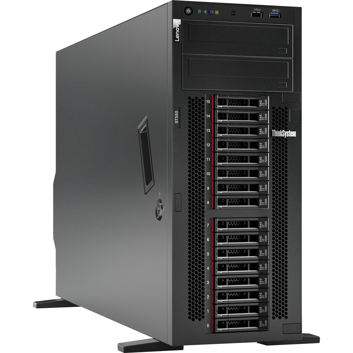 Lenovo ThinkSystem ST550 7X10A0AWNA 4U Tower Server - Intel Xeon Silver 4216 2.20 GHz - 16 GB RAM - 12Gb/s SAS, Serial ATA/600 Controller