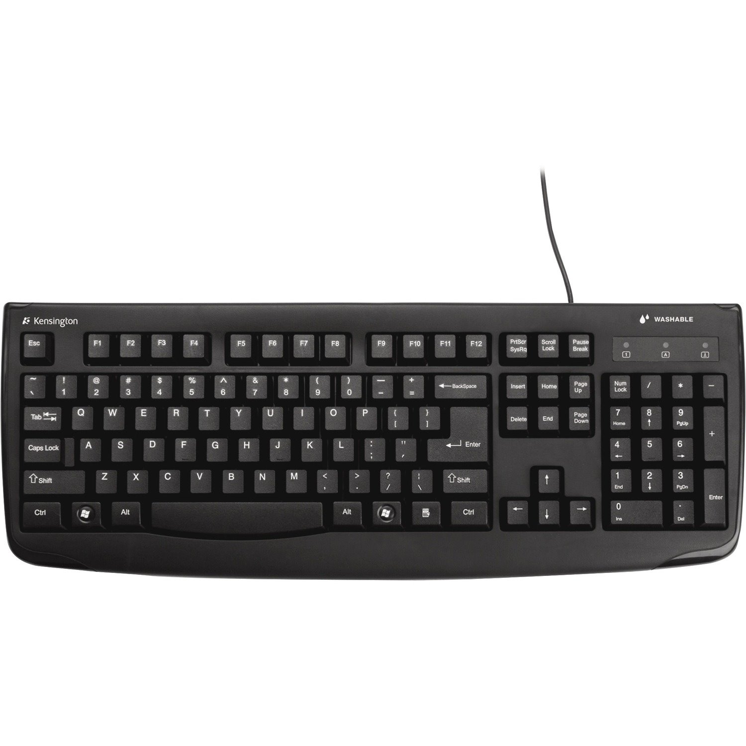 Kensington Pro Fit 64407 Keyboard - Cable Connectivity - USB Interface - Black