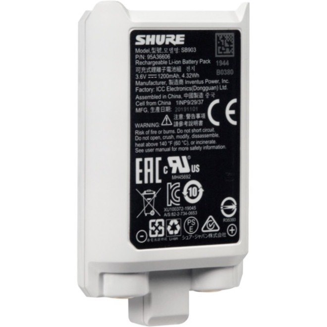 Shure Lithium-ion battery for SLX-D Wireless Transmitters