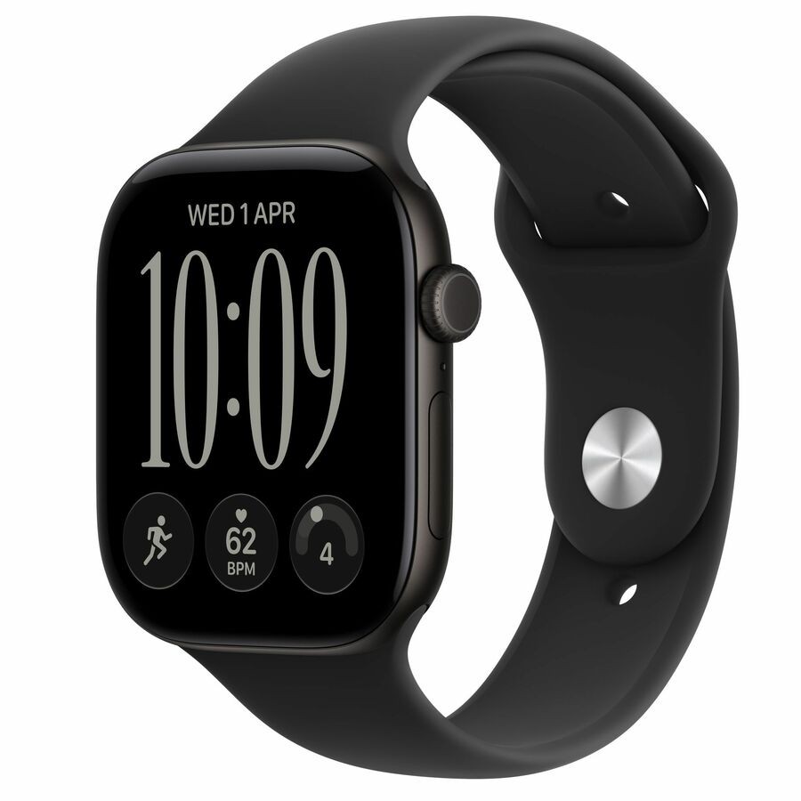 Apple Watch Series 12 Smart Watch - 46 mm Case Height - 40 mm Case Width - Natural Case Color - Navy Blue Band Color - Titanium Case Material - Wireless LAN - 5G - LTE