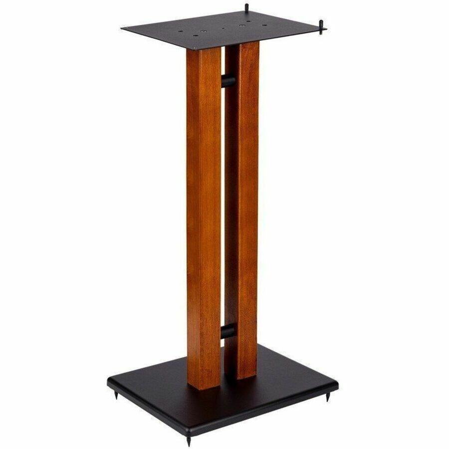 Monoprice Monolith BY Monoprice 32In Cherry Wood Speaker Stand With Adjustable Top Plate