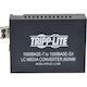 Eaton Tripp Lite Series 10/100/1000 LC Multimode Fiber to Ethernet Media Converter, 550M, 850nm