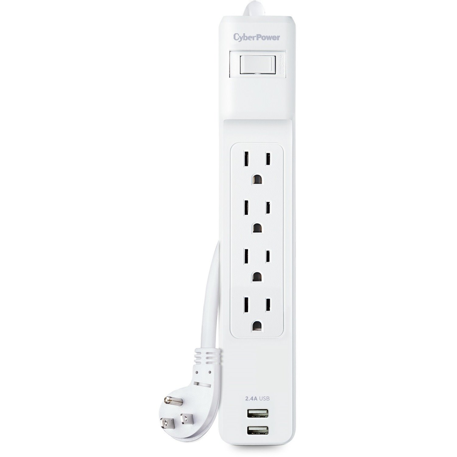 CyberPower P403URC1 Home Office 4 - Outlet Surge Protector with 500 J Surge Suppression