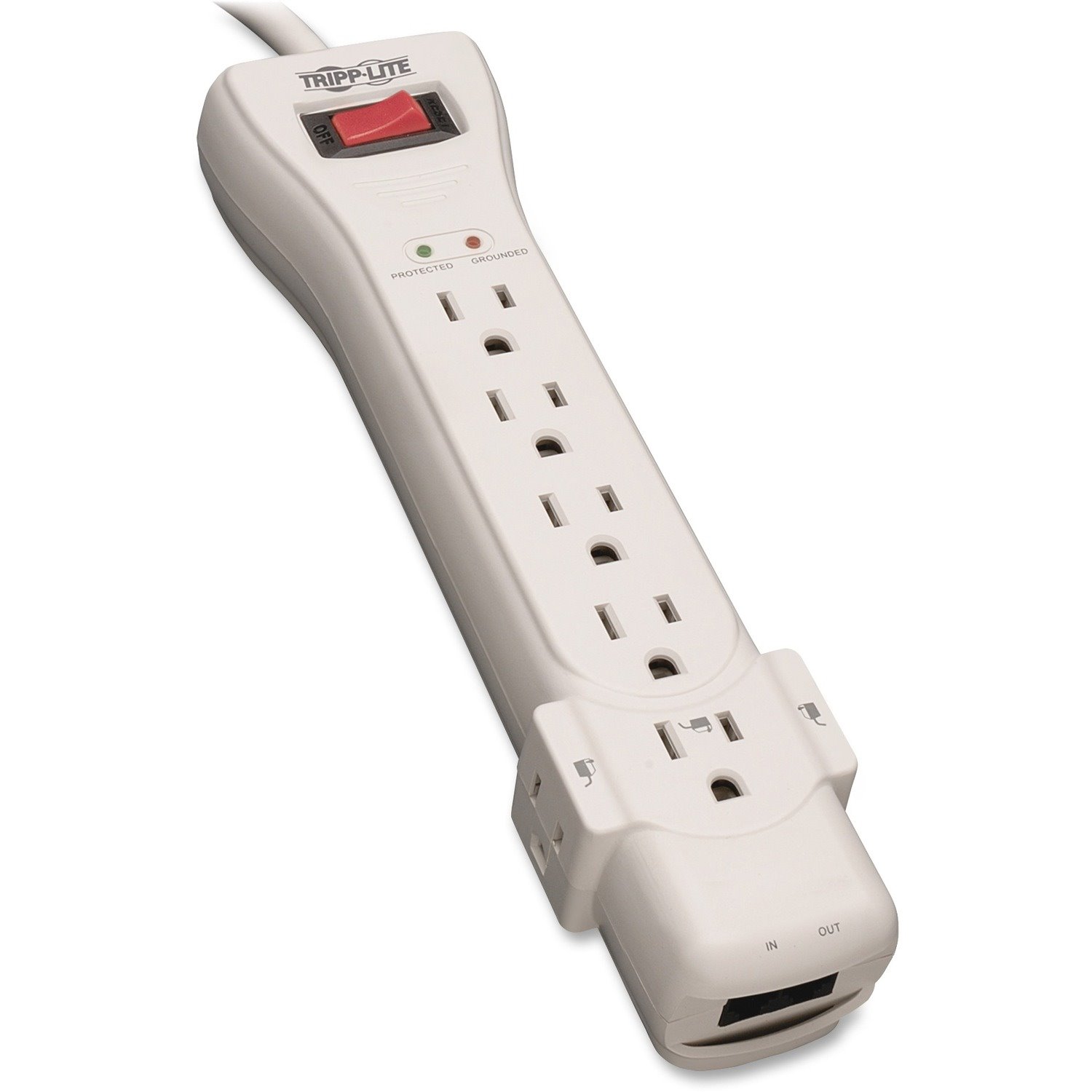 Eaton Tripp Lite Series Protect It! 7-Outlet Surge Protector, 7 ft. (2.13 m) Cord, 2520 Joules, Fax/Modem Protection, RJ11