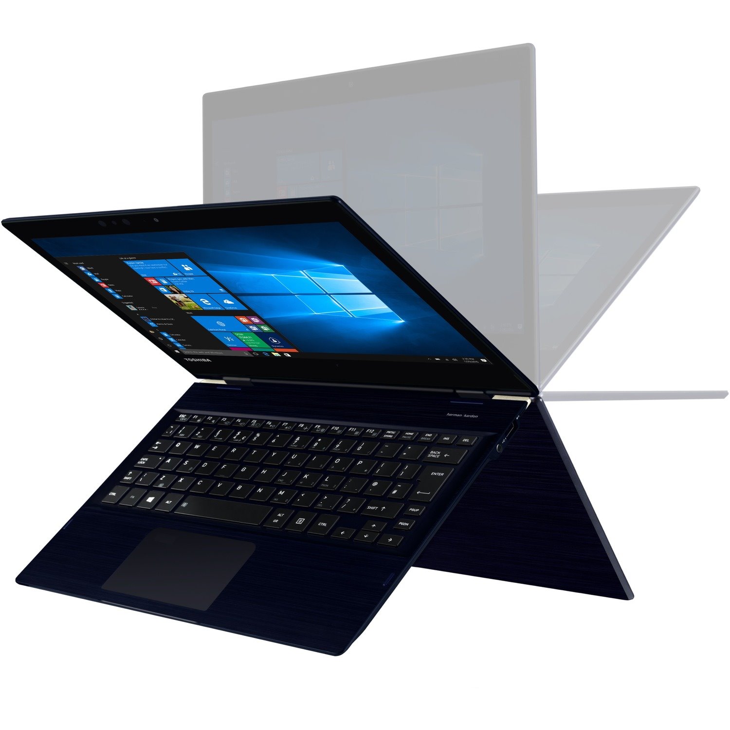 Toshiba Portege X20 12.5" Touchscreen Convertible 2 in 1 Notebook - Intel Core i5 8th Gen i5-8250U - 8 GB - 256 GB SSD - Blue Black Hairline